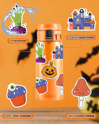 300 PCS Halloween Pumpkin Stickers, Vinyl Waterproof Stickers for Water Bottles Laptop Skateboard Computer, Halloween Party Favors Gifts Funny for Kids Teens Adults