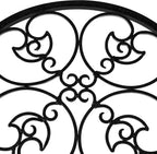 H Potter Black 8 Foot Tall Garden Trellis Wrought Iron Heavy Scroll Metal Decoration Lawn Patio and Wall Decor Screen for Rose Clematis Ivy Weather Resistant Patio Wall Art X Large (X-Large Black)