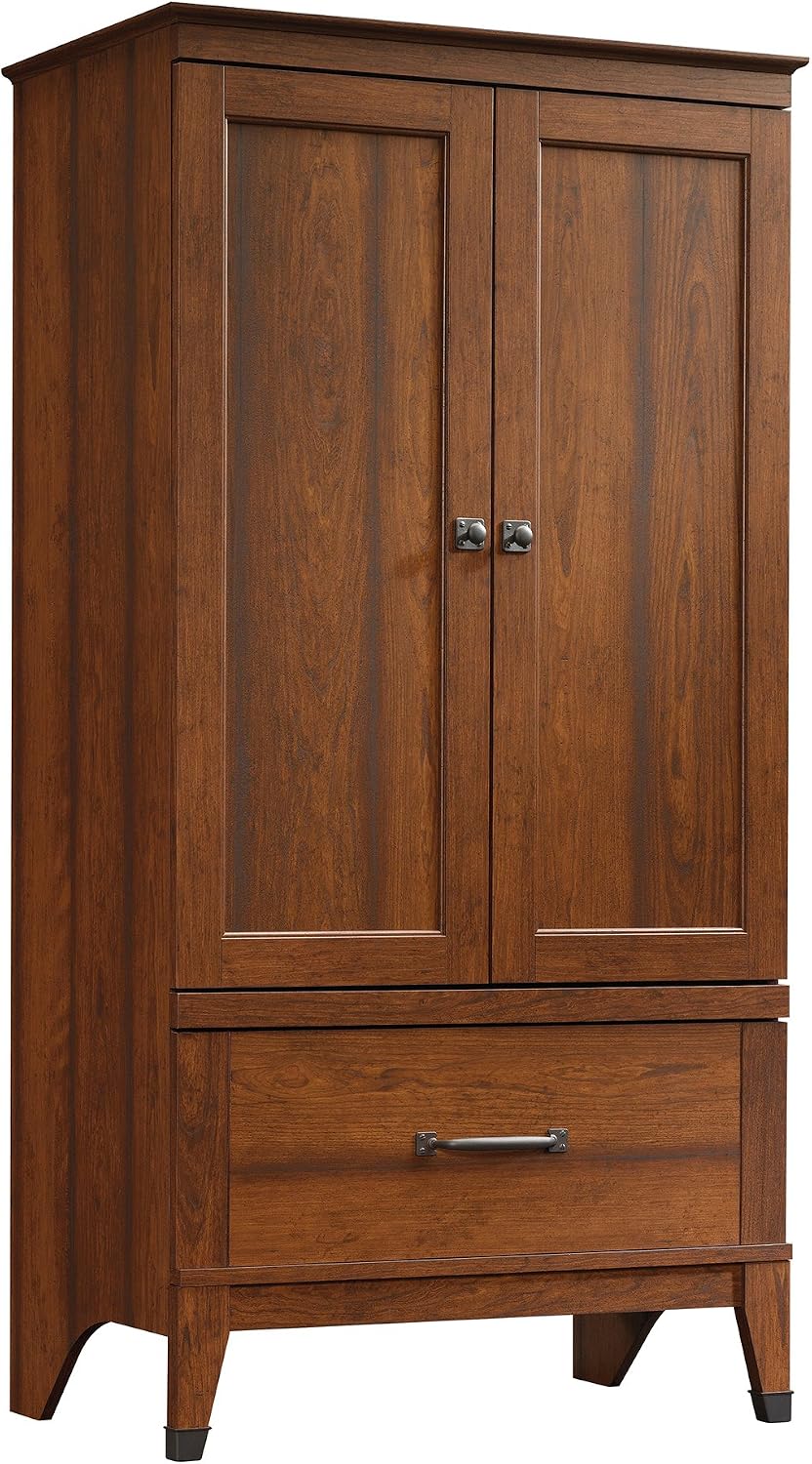 Sauder Carson Forge Armoire, Washington Cherry finish