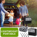 Outdoor Rug 9x12 ft with LED Light, Waterproof Reversible Outdoor Plastic Straw Rug for Patios Clearance, Large Outdoor Area Rug Carpet RV Mat for Camping Backyard Deck Porch Beach