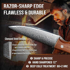 DRAGON RIOT Damascus Paring Knife 5 inch, VG-10 Damascus Steel Fruit Knife, Japanese Peeling Knife with Ergonomic Wood Handle, Multipurpose Kitchen Knife for Cutting Fruit Vegetables