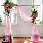 MDS Halloween Chiffon Draping Fabric - 1 Panel, 30" Wide x 30ft Long - Sheer Spooky Arbor & Canopy Drapery for Haunted House Backdrops, Party Ceilings, DIY Costumes & Themed Events - Coral