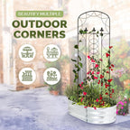 Idzo 71 in. Decorative Metal Trellis for Climbing Plants Outdoor, Heavy-Duty Steel Garden Trellis with Durable Powder Coating, Black