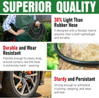 Heavy Duty Garden Hose 35ft, NON-EXPANDABLE Flexible Water Hose, Kink Resistant Lightweight Hybrid Hose, Leakproof Hose Male to Female Fittings