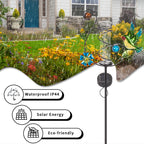 Stargarden Hummingbird Rain Gauge Outdoor Solar LED Lights Rain Gauge