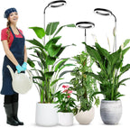 Wolezek Grow Lights for Indoor Plants Full Spectrum, 80 LEDs 3 Colors, 65in Large Plant Lights for Indoor Growing with 360°Gooseneck, 6/12/16H Timer, 5 Brightness, Height Adjustable, Black 3 Pack
