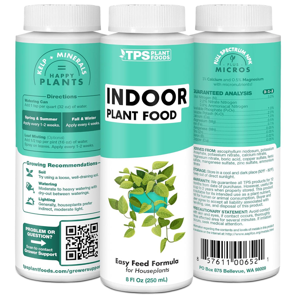 TPS NUTRIENTS Indoor Plant Food for Houseplants, Liquid Fertilizer, 1 Gallon (128 oz)
