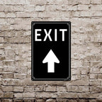 8x12" Exit Sign with Up Arrow - High-Intensity Aluminum Parking Lot Sign, Weatherproof & Fade-Resistant, Ideal for Outdoor & Indoor Use - Curbside Sign