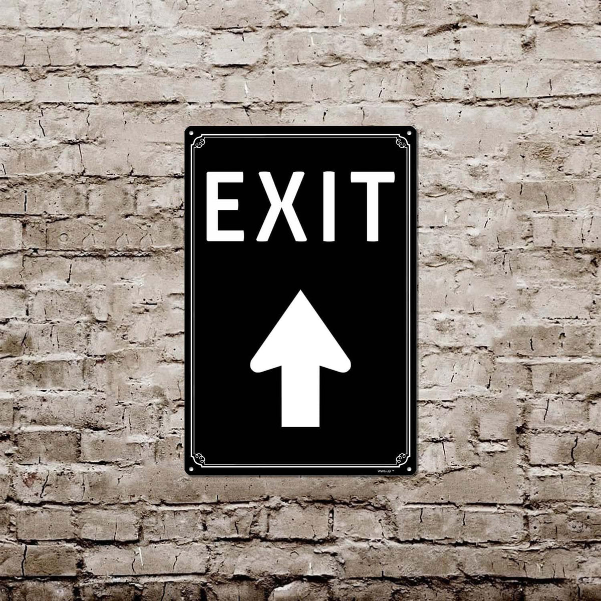 8x12" Exit Sign with Up Arrow - High-Intensity Aluminum Parking Lot Sign, Weatherproof & Fade-Resistant, Ideal for Outdoor & Indoor Use - Curbside Sign