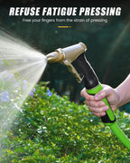 RAINPOINT Garden Hose Nozzle, Upgraded Heavy Duty Metal Spray Nozzle, High Pressure Water Nozzle with Adjustable Spray Patterns for Watering Plants, Car Washing, and Pet Showering