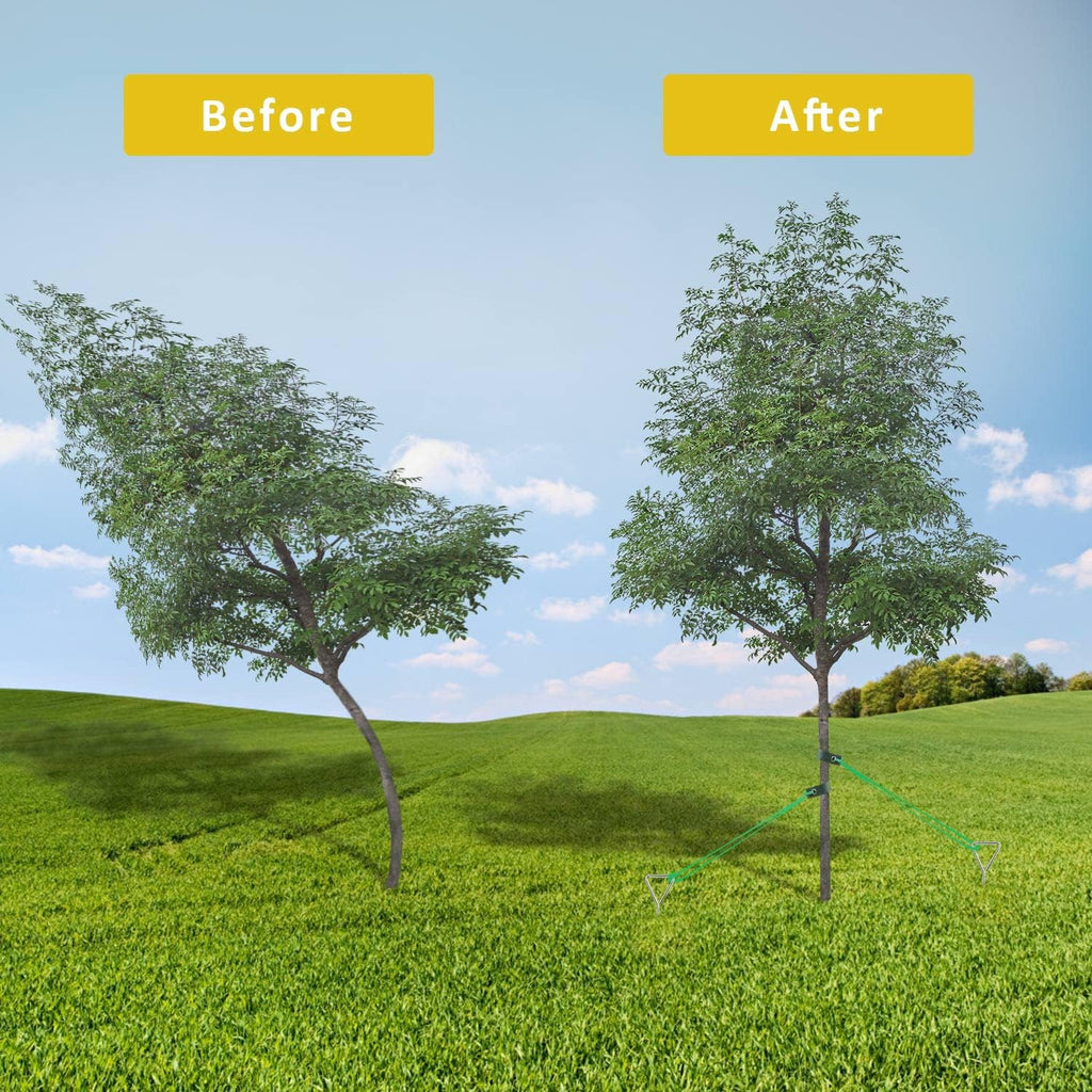 Spiral Tree Stake Kit, Tree Stakes and Supports for Leaning Trees, Protect Trees from Bad Weather