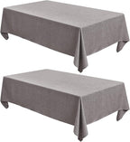 Fitable Linen Textured Square Tablecloths 2 Pack, Washable Fabric Table Clothes, Holiday Table Covers for Kitchen Dining, Party, Farmhouse (Stone, 54 x 54 Inch)