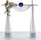 MDS Halloween Chiffon Draping Fabric - 1 Panel, 30" Wide x 100ft Long - Sheer Spooky Arbor & Canopy Drapery for Haunted House Backdrops, Party Ceilings, DIY Costumes & Themed Events - Cool Gray