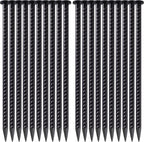 20 Pack Rebar Stakes 16 Inch Steel Ground Anchors 1/2 Inch Diameter Metal Landscape Stakes Heavy Duty Landscaping Edging Anchoring Spikes for Speed Bump, Paver Curb, Tent, Artificial Grass and Timber