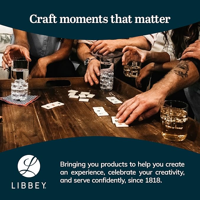 Libbey Preston Tumbler and Rocks Glasses Set, All Purpose Everyday Drinking Glasses Set of 16, Dishwasher Safe Kitchen Glassware Set