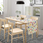 Floral Decorative Table Runner, Watercolor Floral Botanical Rustic Modern Style Pattern Printed Long Table Runner for Restaurant Kitchen Party,13in（33cm） W * 120in（305cm） L