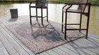 Unique Loom Outdoor Traditional Collection Area Rug - Antique (6' 1" x 9' Rectangle, Charcoal Gray/ Natural)