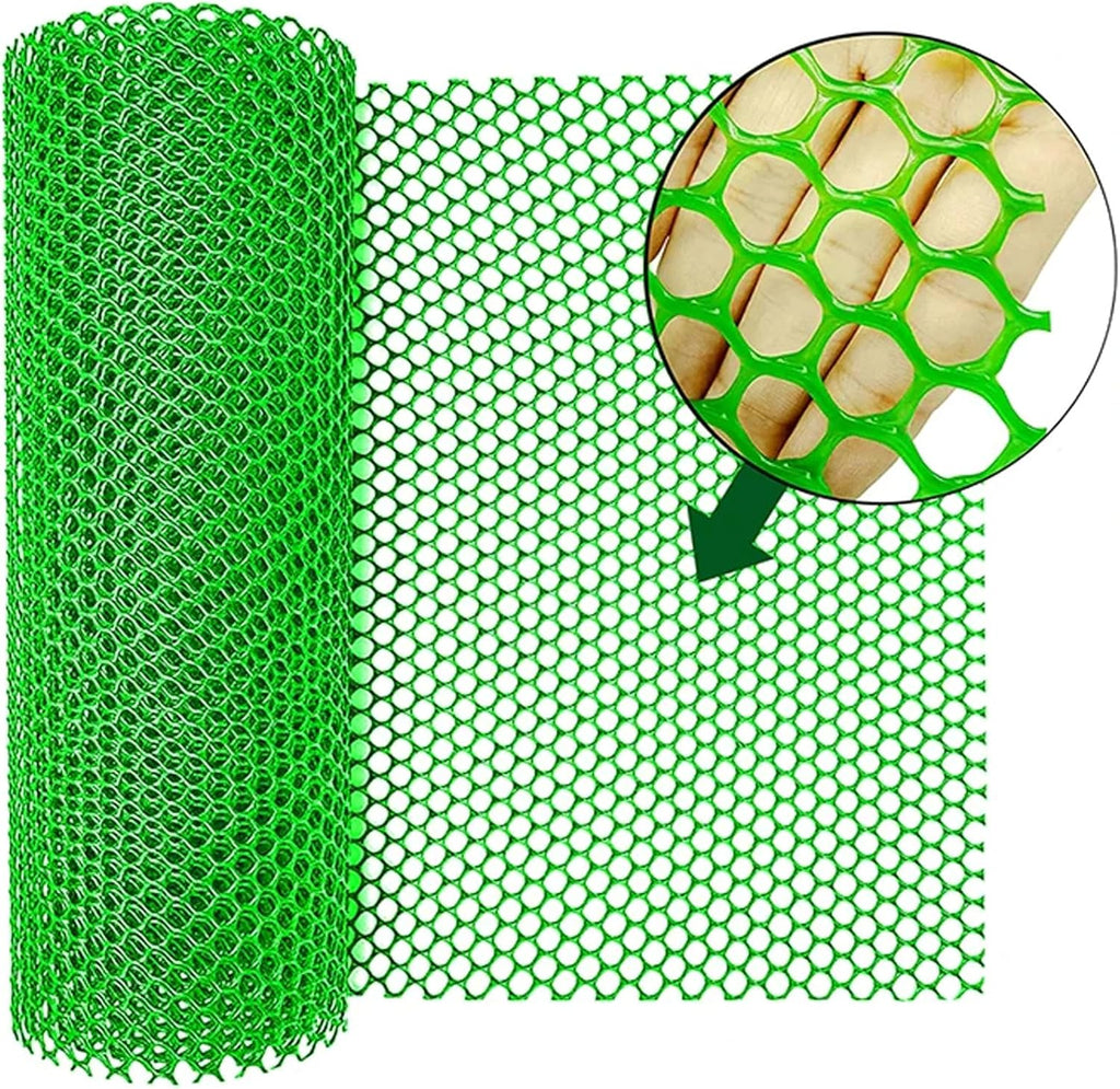 Wire Fence Mesh Green Plastic Mesh Roll 39.3″ Wide Poultry Fencing Multi-Use Garden Fence for Snow Fence Chicken Plants Balcony Protection Barrier(Size:1x30M - Mesh 1.8cm)