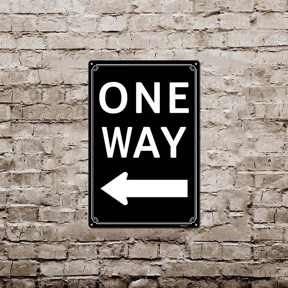 8x12" One Way" with Right Arrow - High-Intensity Aluminum Parking Lot Sign, Weatherproof & Fade-Resistant, Ideal for Outdoor & Indoor Use - Curbside Sign