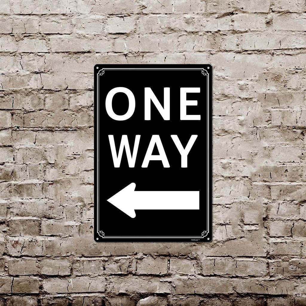 12x16" One Way" with Right Arrow - High-Intensity Aluminum Parking Lot Sign, Weatherproof & Fade-Resistant, Ideal for Outdoor & Indoor Use - Curbside Sign