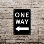 12x16" One Way" with Right Arrow - High-Intensity Aluminum Parking Lot Sign, Weatherproof & Fade-Resistant, Ideal for Outdoor & Indoor Use - Curbside Sign