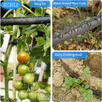 Secbulk 2026 Flat Soaker Hose 200 ft for Garden, 200' (50ft x 4) Linkable Drip Hose Diy Garden Irrigation System Saving 80% Water, Dual-layer Leak-free Design Water Hose with Holes