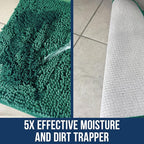 Muddy Mat Chenille Bathroom Rugs Quick Dry Microfiber Mats Non Slip Washable, Extra Thick, Soft and Highly Absorbent Bath Mats for Bathroom, Kitchen, and Shower Floor - Seafoam Green XL 59"X35"