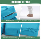 Chaise Lounge Cushions Outdoor - Waterproof and Fade Resistant Sun Lounger Replacement Cushions - Patio Lounger Pads with Removable Cover for Pool, Deck, Lawn, 72 x 21 x 3 Inch, Teal