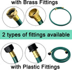 PVC Garden Hose 1/2 Inch, Flexible Water Hose with Male and Female Fittings, No Leaking, Heavy Duty, for Household, Outdoors, Lawns, Patio (4 FT, Green, Plastic Fittings)