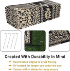 HiiARug Outdoor Rug for Patio Clearance,10'x14' Waterproof Mat,Beach Mat,Reversible Plastic Camping Rugs,Rv,Front Porch Decor,Deck,Camper,Balcony,Backyard,Boho Black