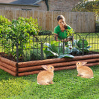 Blingluck Decorative Garden Fence, 17in(H) x 10.8ft(L), with Ground Stake