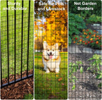 Wire Fence 36in x 50ft, 2 x 3 Inch 16GA, Garden Fence Garden Border Fencing Roll Vinyl Coating Metal Wire Mesh Hardware Cloth for Yard Vegetable Plant Protection Poultry Netting