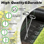 FEED GARDEN 120 Pack Landscape Staples 8 Gauge 6 Inch Galvanized Garden Stakes SOD Pins Yard Lawn Spikes for Plant Cover, Tent, Weed Barrier Fabric, Turf, Inflatable and Outdoor Decoration