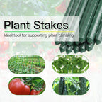 Garden Stakes 8ft, Metal Plant Stakes 8 Feet for Gardening and Farm, 0.78 Inch Dia Plastic Coated Plant Support for Tomato, Cucumber, Bean, Flower, Potted and More Climbing Plants 10 Pack