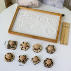 BangBangDa Zen Garden Stamps Rake Gifts - Patterns Sand Play Therapy Kit Meditation Tool Accessories Supplier Mini Office Tabletop Miniature Sandbox Father Mother Mon Dad Man Women Zen Gifts