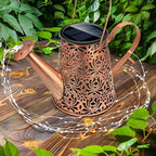 Solar Lights Outdoor Decorative, Metal Solar Watering Can Lights Waterproof, Large Hanging Garden Decor Yard Lights Outside Patio Lawn, Gifts for Mom Grandma Women Birthday Christmas