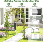Giantex Garden Arch Trellis - 7.9 ft Metal Arbor Pergola for Climbing Plants Rose Clematis Vines, Wedding Archway Arbour for Party Ceremony Backdrop Stand Outdoor Garden Yard Lawn Decoration