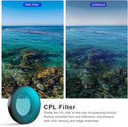 Haoge Filter Set for Insta360 GO Ultra,Includes CPL, Black Diffusion 1/4, ND8,and Screen Protector, GO Ultra Accessories, HD Optical Glass/Multi-Coated