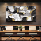 Kureful Large Abstract Wall Art for Living Room Gold Abstract Maximalist Decor for Bedroom Home Office Decor 30x60 Inch Ready to Hang