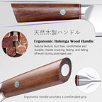 Chef Knife Japanese 8 inch Kitchen Knife, Professional High Carbon Steel 10Cr15Mov Forged Sharp Cutting Chefs Knifes for Meat Vegetable with Bubinga Handle