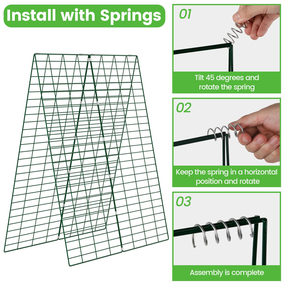 Toriexon Foldable Cucumber Trellis 48" L x 34" W