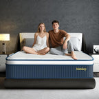 King Size Mattress 12 Inch, King Mattress in a Box, Hybrid Gel Memory Foam Medium Firm Feel Individual Pocket Springs Matress, Breathable Fabric, Strong Edge Support, Fiberglass Free