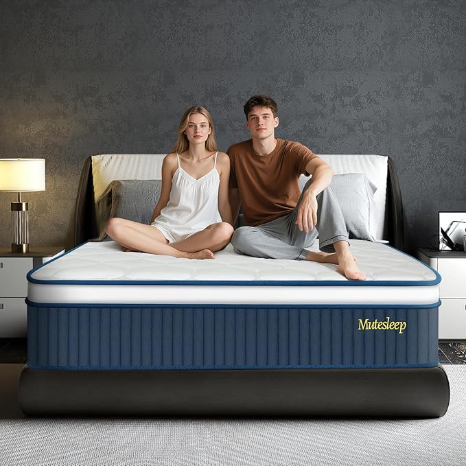 Queen Mattress 12 Inch, Hybrid Queen Size Mattresses in a Box, Gel Queen Memory Foam Mattress with Pocket Springs, Medium Firm Feel, Edge Support, Cool Sleep, Motion Isolation & Pressure Relief