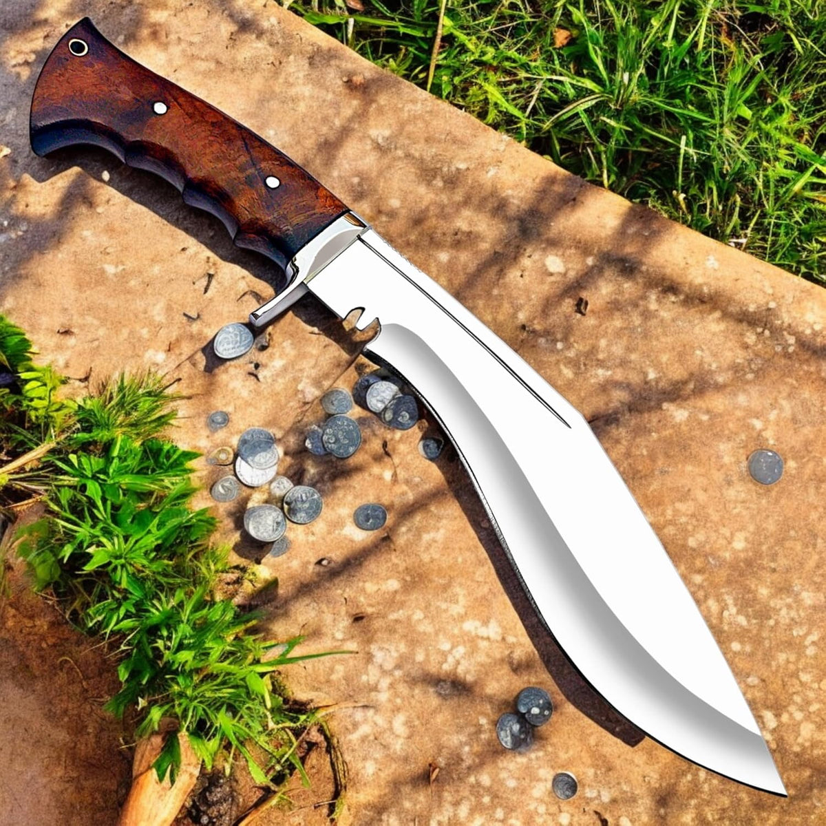 Poshland Fixed Blade Hunting Knife. Sturdy knife to last long fully hand-made with sheath included has been designed for exceptional performance - Survival, Camping, Tactical, and Outdoor Knife