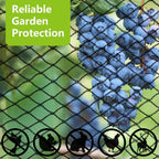POYEE 7 x 65 FT Bird Netting for Garden Woven Mesh Garden Netting for Plants, Vegetable, Fruit Trees, Blueberry Bushes, Strawberries Against Birds, Deer, Squirrels and Other Animals