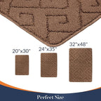 Walensee Indoor Doormat, Front Door Mat for Entrance (20"x32" Brown) Machine Washable Entryway Rug, Non Slip Trapper Door Rugs Absorbent Dirt Low Profile Shoes Scraper Inside Floor Mats