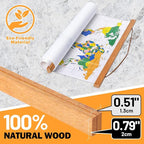40x27 40x30 40x20 Poster Frame, Magnetic Light Wood Wooden Frame Hanger for Photo Picutre Canvas Artwork Art Print Wall Hanging (1 Pack, 40", Teak Color)