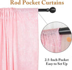 ShinyBeauty Baby Pink Curtains 2FTx8FT 4 Panels Sequin Backdrop Photo Backdrops Shimmer Wall Background Glitter Curtain for Baby Shower Sequins Backgrounds