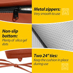 AAAAAcessories Outdoor Seat Cushions for Chairs, Waterproof, Fade-Resistant, 20" x 18" x 3", Patio Furniture Replacement Cushions, Set of 2, Rust