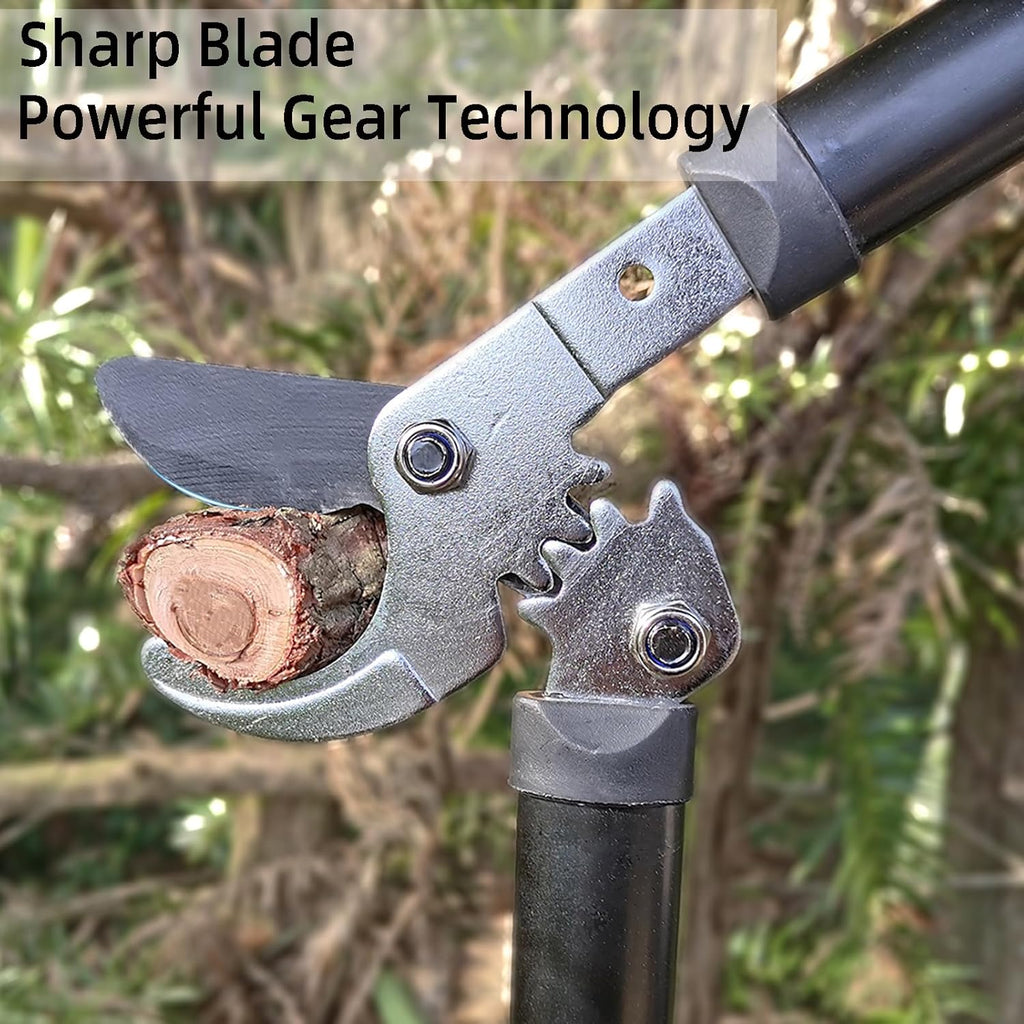 Loppers Tree Trimmer Branch Cutter with Powerful Gear Action, Super Pruner Tree Clippers Tree Pruner, Chops Thick Branches Ease, Sharp Steel Blade with 1.3 Inch Cutting Capacity(15 Inch)